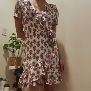 Club Monaco Floral Wrap Dress